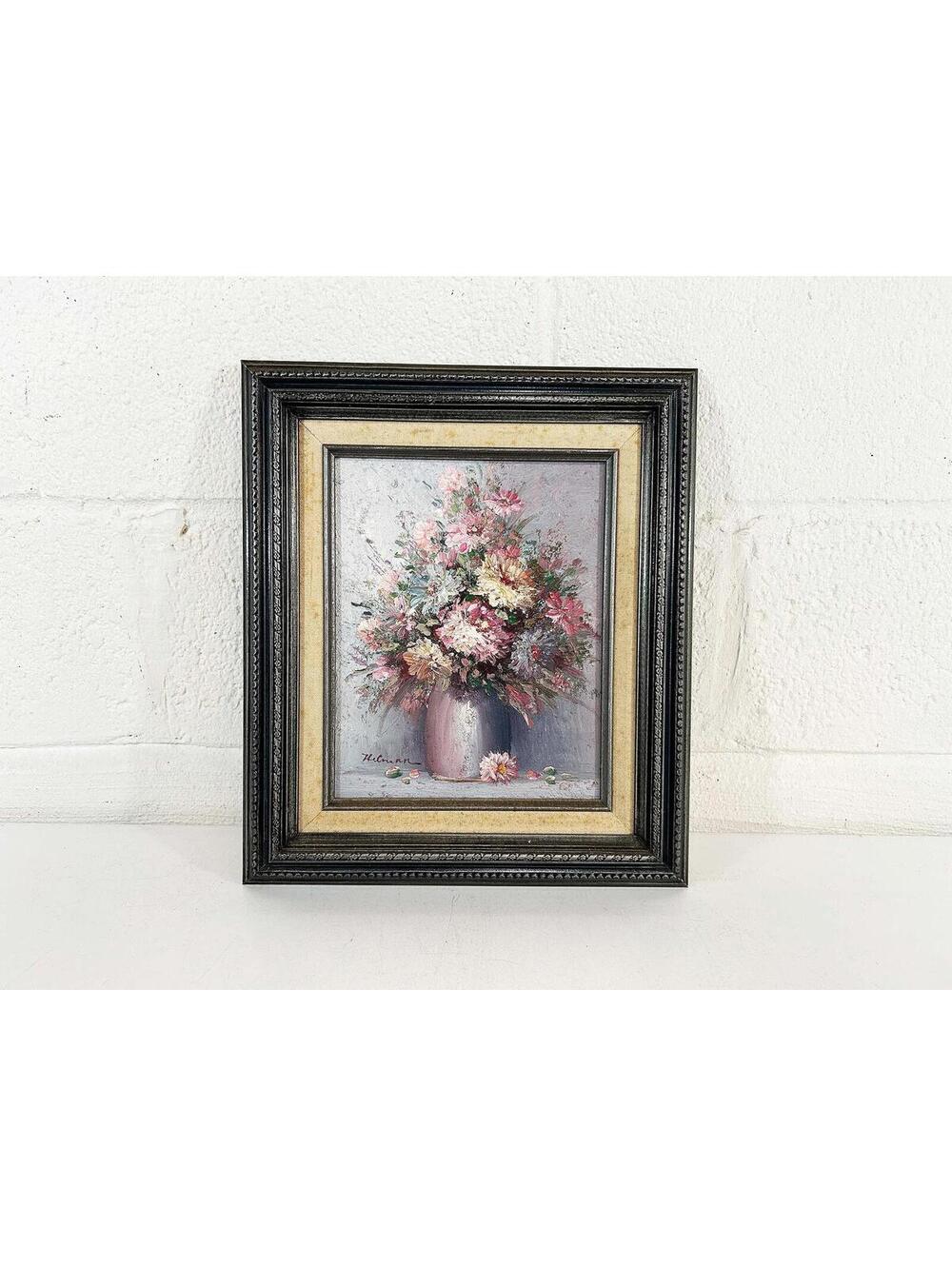 Framed Floral Impasto Oil Painting Maurice Helman Country Provence Bouquet
